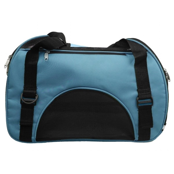 Petpurifiers Airline Approved Altitude Force Sporty Zippered Fashion Pet Carrier, Blue - Medium - PE117196