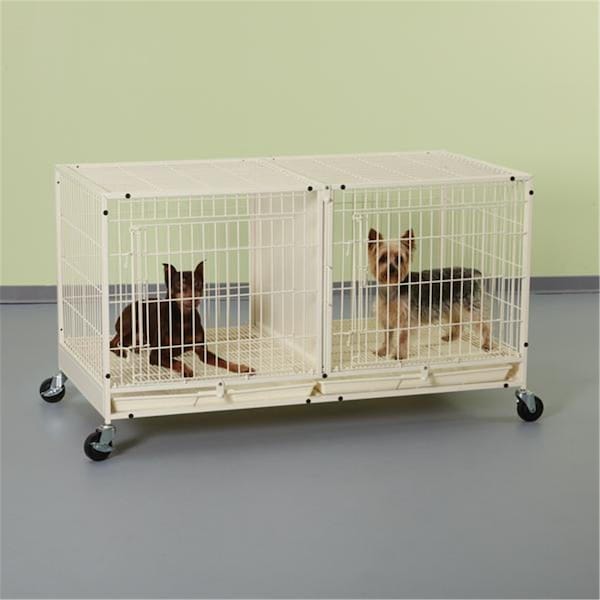 Pamperedpets PS Color Modular Cage with Plastic Tray Ivory S - PA2632720