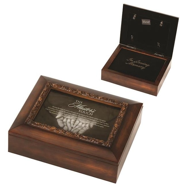 Dicksons Dicksons BOXURN-2 10 x 8 x 3 in. A Masters Touch Decorative Box Urn; Walnut - BOXURN-2