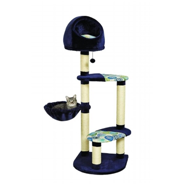 Midwest Feline Nuvo Resort Cat Furniture 25X38X60 Inch Navy 139R-BL - 568707