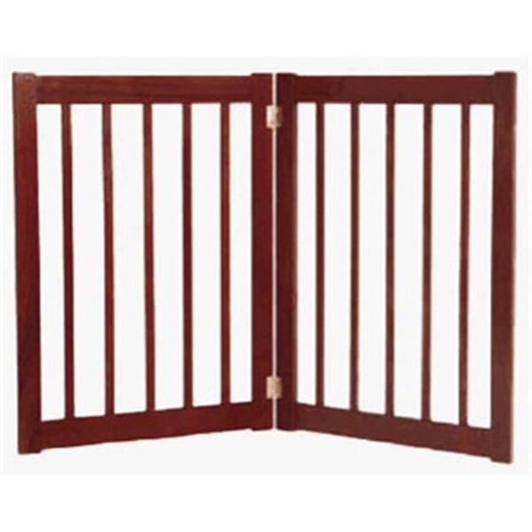 Essential Pet Products Essential Pet Products 42222 Large Two Panel Ez Pet Gate - Mahogany - 42222