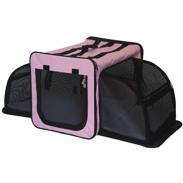 Petpurifiers Capacious Dual Expandable Wire Dog Crate Pink - Large - PE3174968