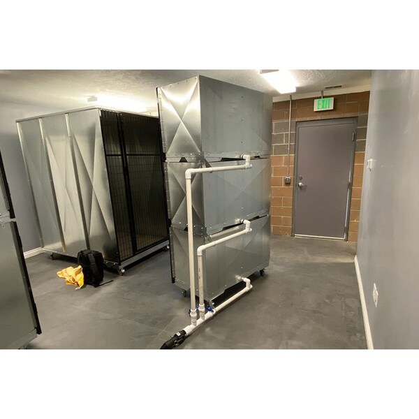 K9 Kennel Store Quick N Clean Galvanized Cage Bank 3 or 6 Units - QCCBGV3O6U