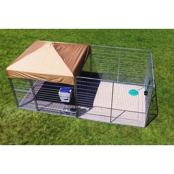 K9 Kennel Store 6ft X 24ft Ultimate Dog Kennel Pro Galvanized - UPR6X24FK
