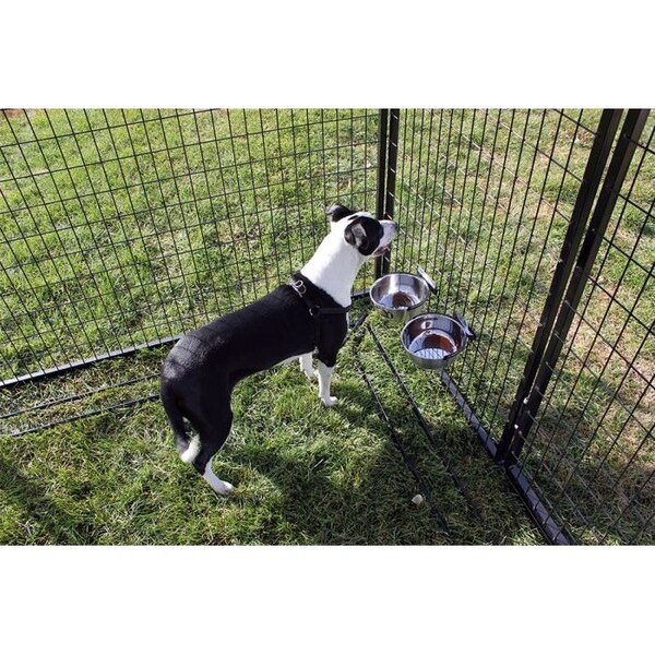 K9 Kennel Store 8ft X 8ft Complete Standard Kennel Powder Coated - CWW8X8FK