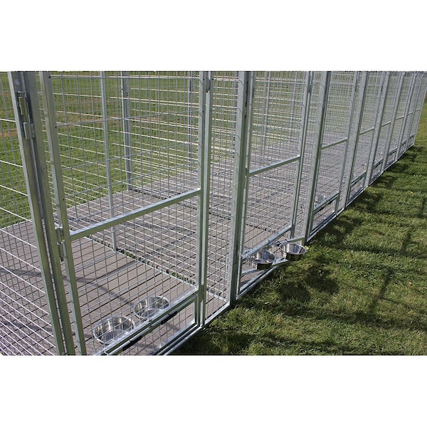 K9 Kennel Store 4ft X 8ft Multiple K9 Condo PRO Dog Kennels X2 and Cube Dog Houses - MPR4X8COX2