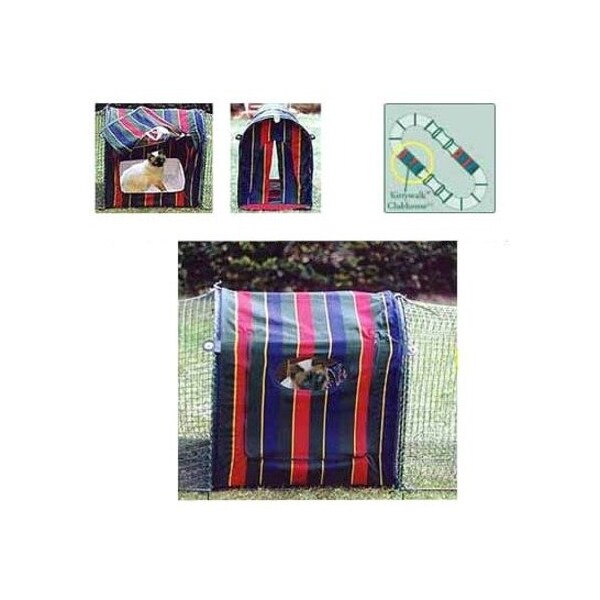 Kittywalk Clubhouse Striped 24" x 18" x 24" - KWCLUB