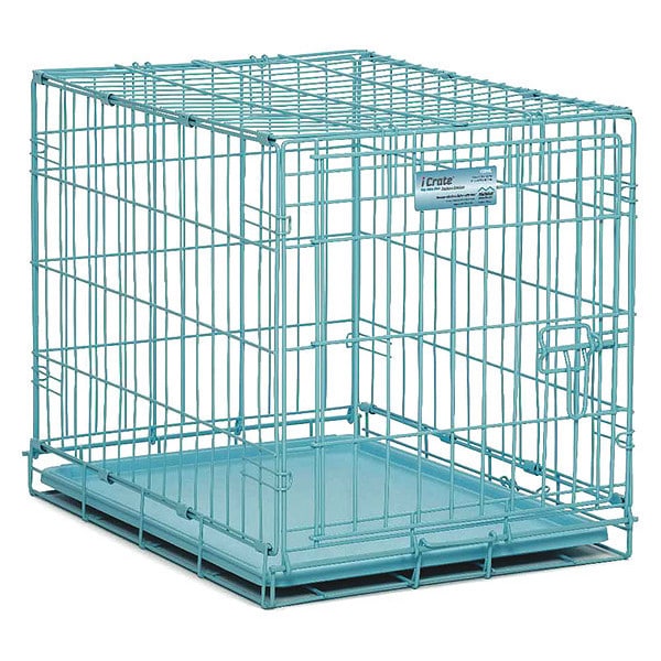 Midwest iCrate Single Door Dog Crate Blue 24" x 18" x 19" - 1524BL