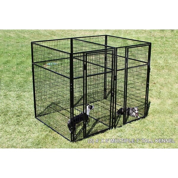 K9 Kennel Store 6ft X 12ft Basic 7ft Tall Wire Kennel Powder Coated - B7T6X12FK