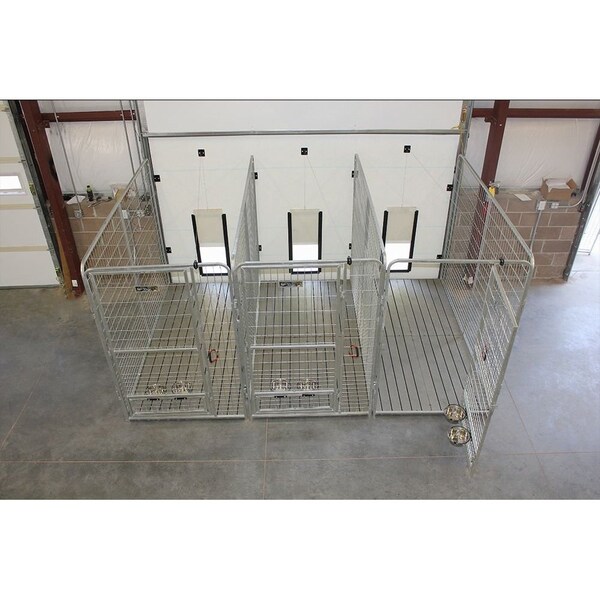 K9 Kennel Store Wall Mounted 15in X 17in Vertical Sliding Dog Door and Weather Resistant Flap - K9-VRTDRWR