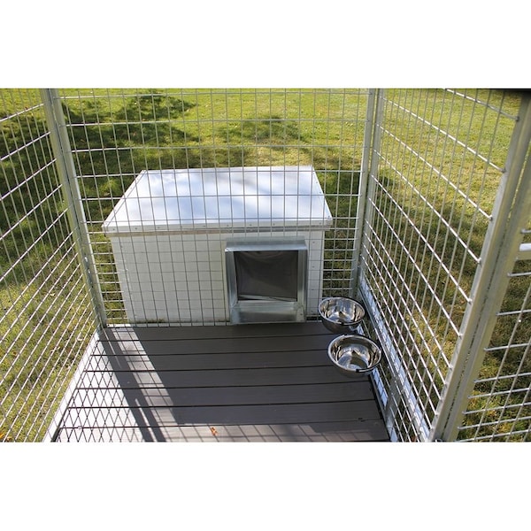 K9 Kennel Store 4ft X 12ft Complete K9 Condo PRO Dog Kennel and Cube Dog Houses - CCO4X12PR