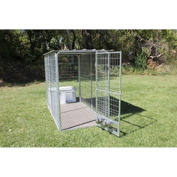 K9 Kennel Store 4ft X 12ft Complete K9 Condo PRO Dog Kennel and Cube Dog Houses - CCO4X12PR