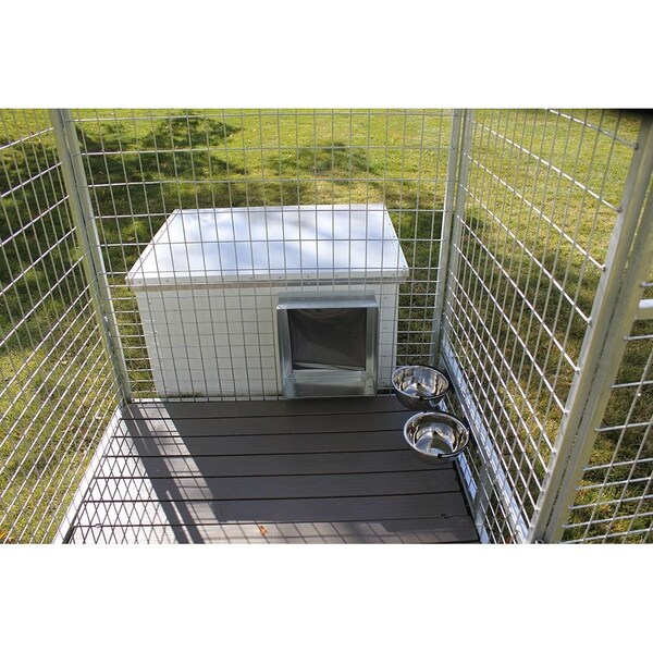 K9 Kennel Store 4ft X 8ft Complete K9 Condo PRO Dog Kennel and Cube Dog House - CCO4X8PR