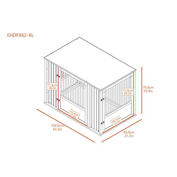 New Age Pet Flexidoor Pet Crate, Black, XL - EHDFX62-02XL