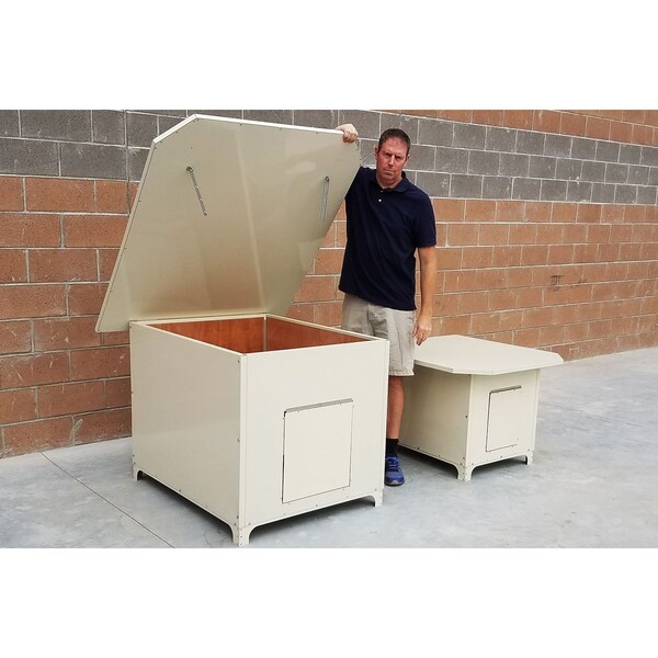 K9 Kennel Store Large Heavy Duty Powdercoated Metal Large Breed Dog House Den - DENLG-PC
