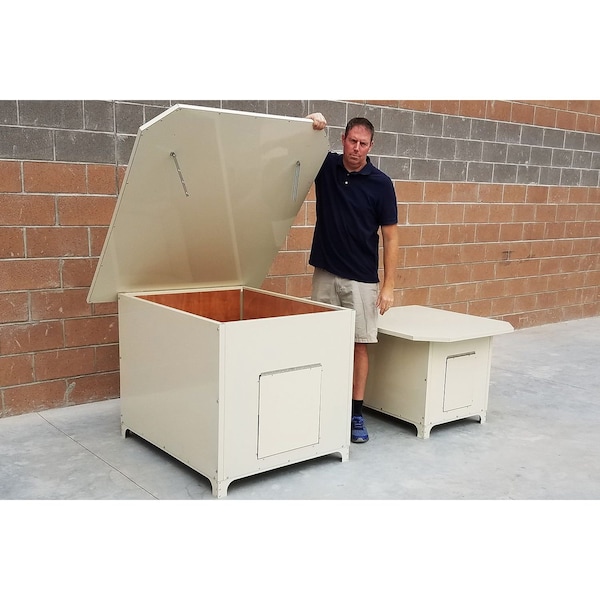 K9 Kennel Store Large Heavy Duty Powdercoated Metal Large Breed Dog House Den - DENLG-PC