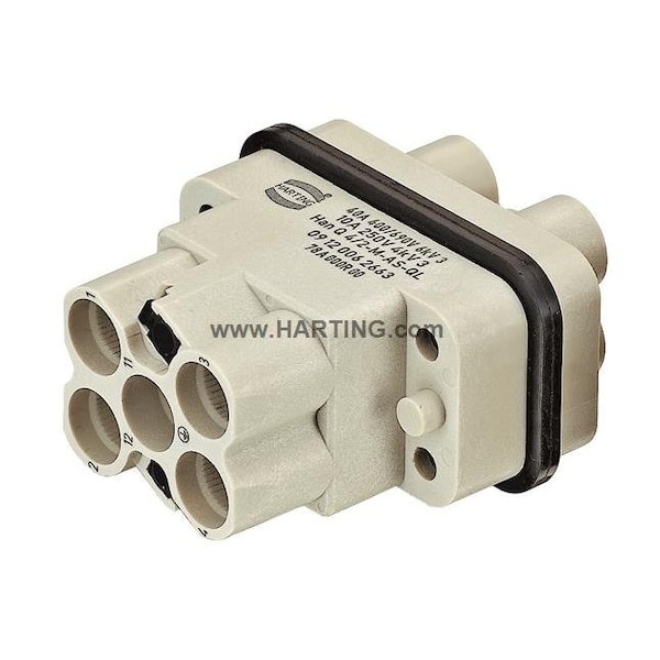 Harting Han Q 4/2 Male Insert W/ Quick Lock, PK 10 - 09120062663