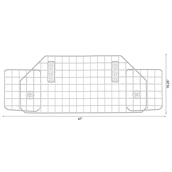 Pawsmark Adjustable Large Pet Barrier Gate For Vehicles, Heavy Duty Universal Fit - QI003586