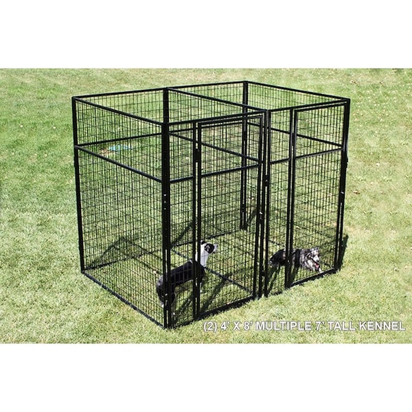 K9 Kennel Store 8ft X 8ft Basic 7ft Tall Wire Kennel Powder Coated - B7T8X8FK