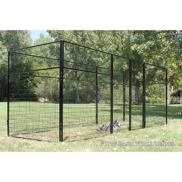K9 Kennel Store 8ft X 8ft Basic 7ft Tall Wire Kennel Powder Coated - B7T8X8FK