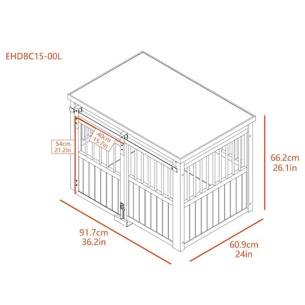 New Age Pet Homestead Large Dog Crate - EHDBC15-04L