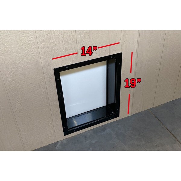 K9 Kennel Store Telescoping Wall Entry Pet Door Metal Insert Door Not Included - WMDES-14-19