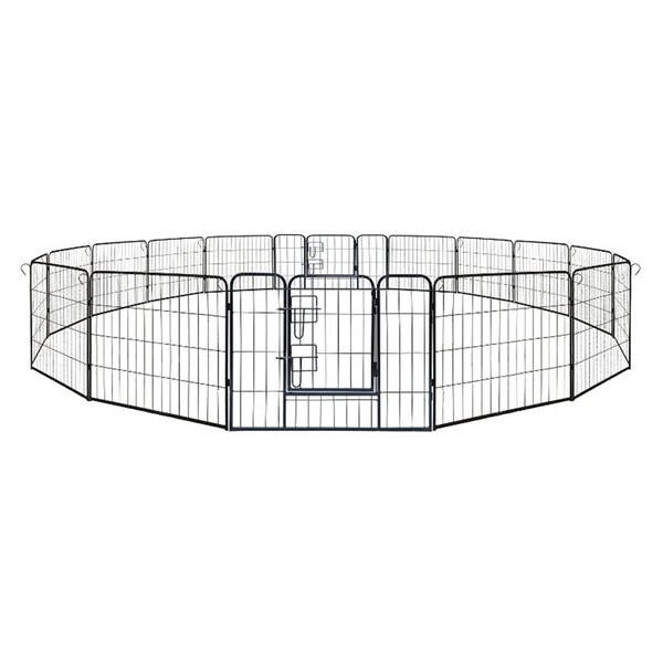 Peticare 32 x 32 in. Heavy Duty Pet Playpen Dog Kennel Pen Exercise Cage Fence - 16 Panel - PE2519265