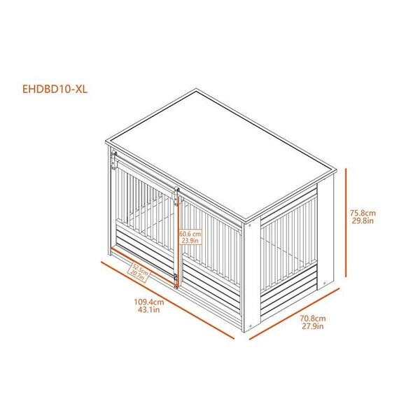 New Age Pet Barndoor Crate, X-Large - EHDBD10-04XL