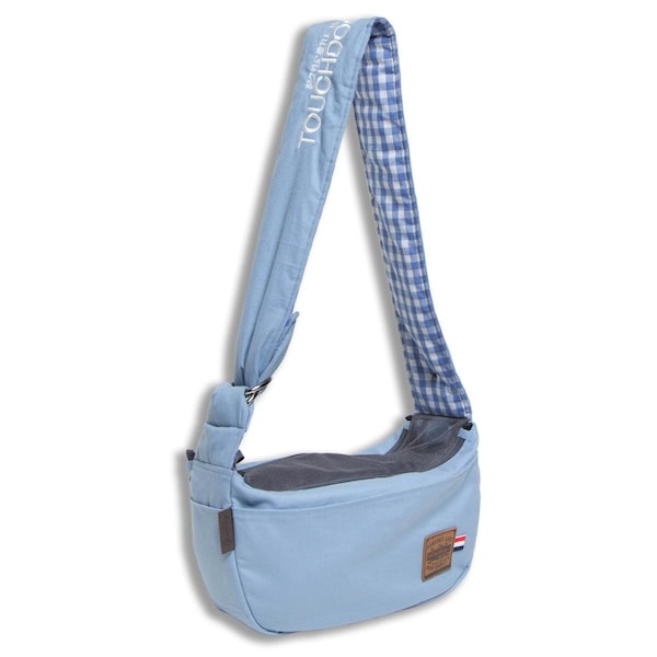 Big Bird Products Toga-Bark Over-The-Shoulder Hands-Free Pet Carrier - Blue - One Size - BI3714230