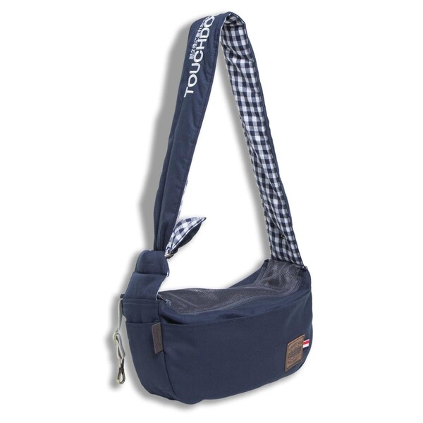 Touchdog Canine-Spine Over-The-Shoulder Hands-Free Pet Carrier - Navy - One Size - B89NVMD