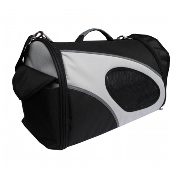 Petpurifiers Airline Approved Phenom-Air Collapsible Pet Carrier, Black And White - Large - PE117193