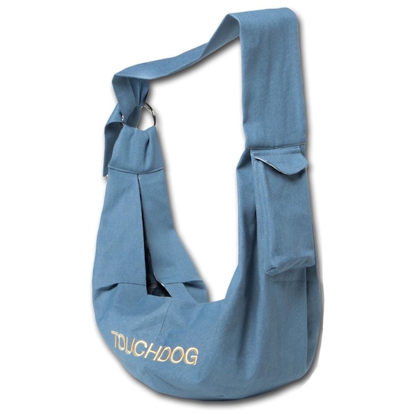 Touchdog Paw-Ease Over-The-Shoulder Travel Sling Pet Carrier - Blue - One Size - B88BLMD