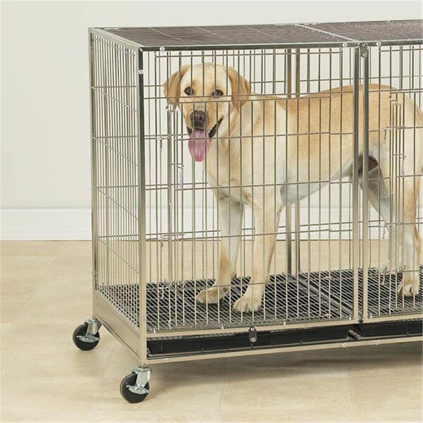 Petpath PS X-Tall Modular Cage with Tray Stainless Steel S - PE3119452