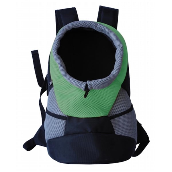 Petpurifiers On-The-Go Supreme Travel Bark-Pack Backpack Pet Carrier, Green, Medium - PE117191
