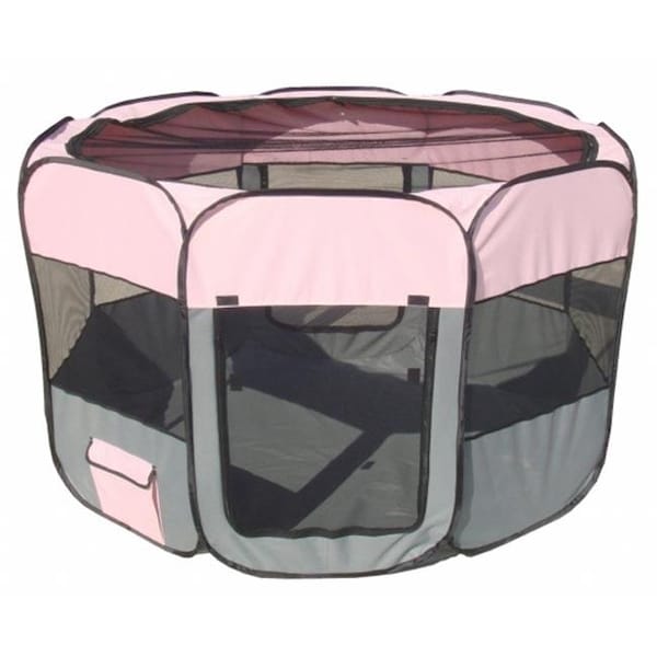 Pet Life Llc Pet Life LLC 1PPGYPLG All-Terrain' Lightweight Easy Folding Wire-Framed Collapsible Travel Pet Playpen - 1PPGYPLG