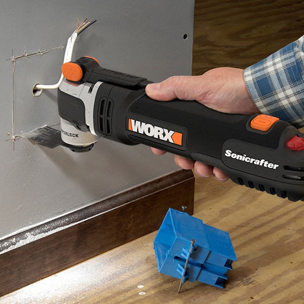 Worx Sonicrafter 3.5 Amp Corded Oscillating Multi-Tool Kit with Carry Bag - WX687