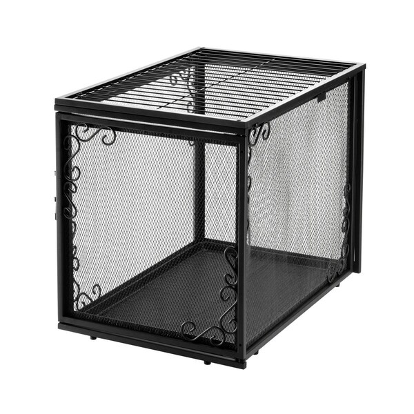 Petpalace Metal Mesh Pet Crate Medium in Black - PE3725697