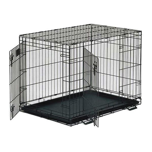 Midwest Life Stages Double Door Dog Crate Black 24" x 18" x 21" - LS-1624DD