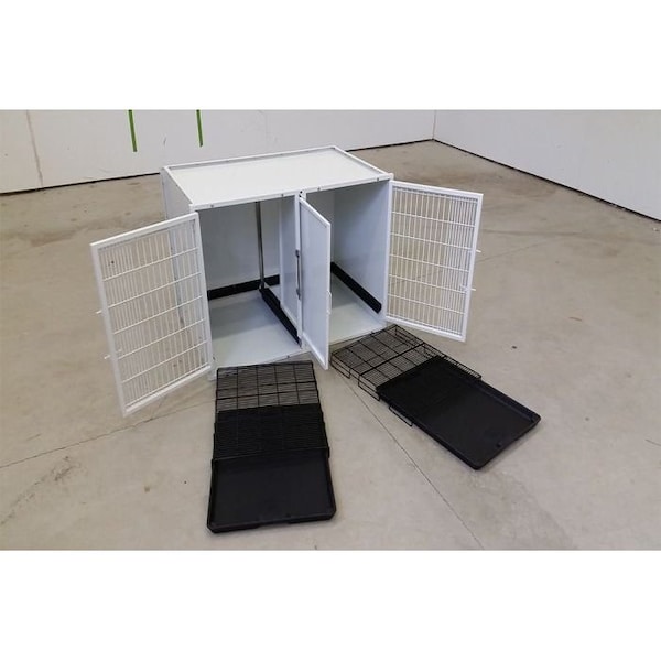 K9 Kennel Store 4 or 8 Unit Modular Powder Coated Cage Bank Kit - CBPC4X8BK