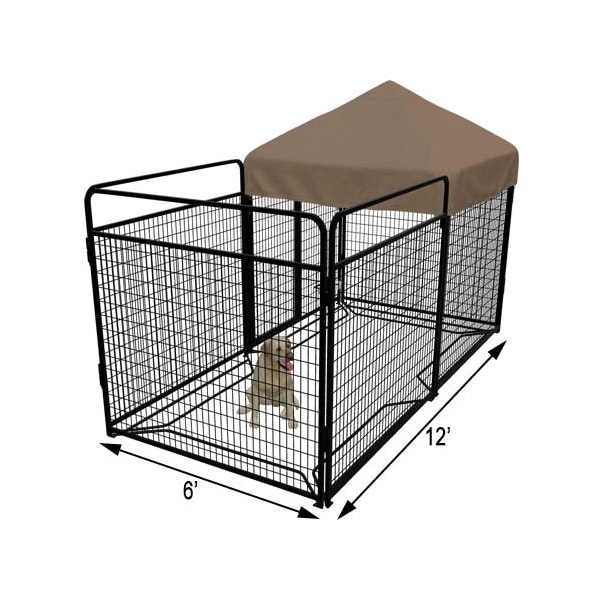 K9 Kennel Store 6ft X 12ft Complete Standard Kennel - CWW6X12FK