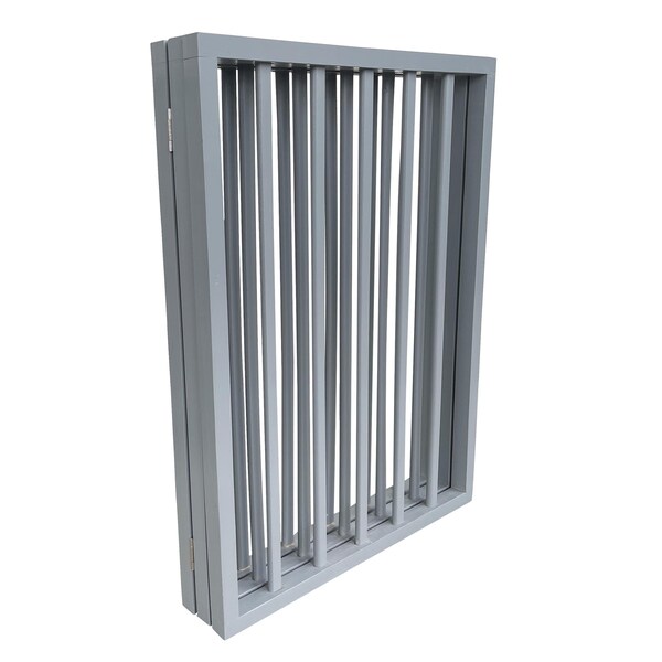 Amerihome 54 inch Freestanding 3-Panel Folding Wood Pet Gate - Grey - WFPGG3