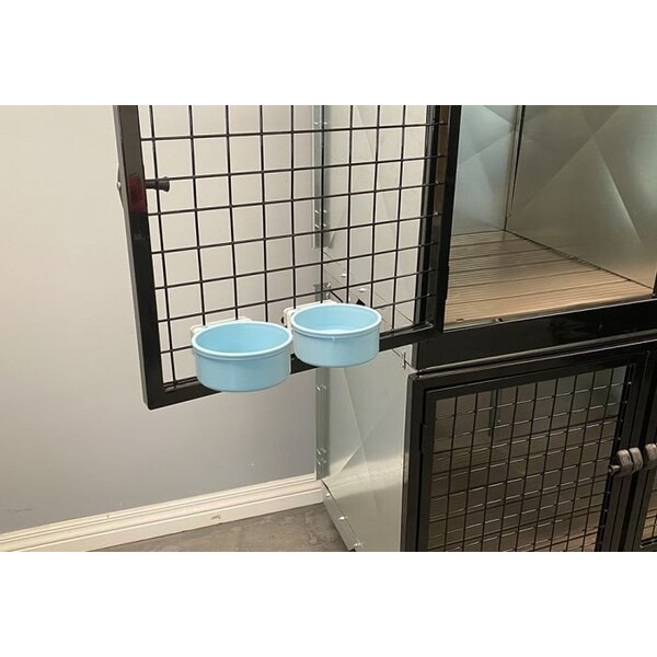 K9 Kennel Store Quick N Clean Galvanized Cage Bank 1 or 2 Units - QCCBGV1O28U