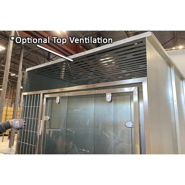K9 Kennel Store Quick N Clean 4ft X 6ft X 7ft Tall Galvanized Kennel Pod Single Unit - QC4X6GVKPX1