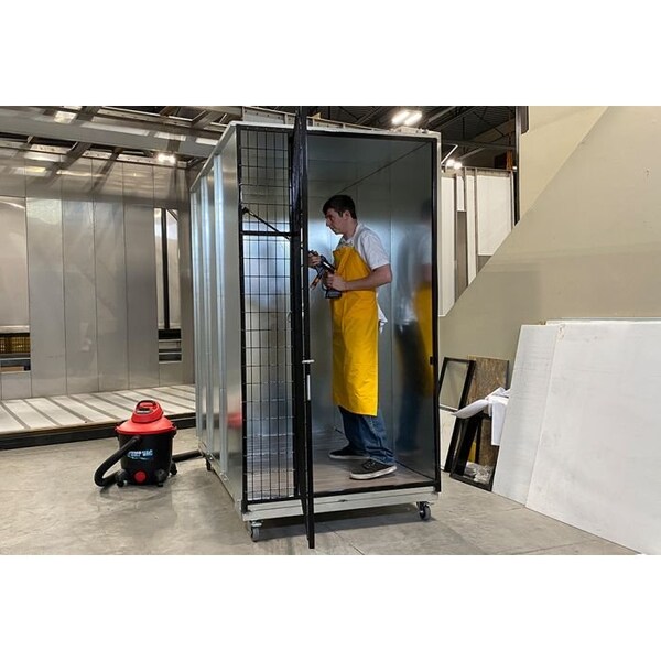 K9 Kennel Store Quick N Clean 4ft X 6ft X 7ft Tall Galvanized Kennel Pod Single Unit - QC4X6GVKPX1