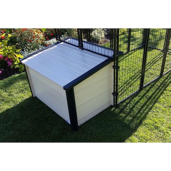 K9 Kennel Store 4ft X 8ft Value Kennel and XL Cabin Dog House Combo Basic - BVL4X8CABCM