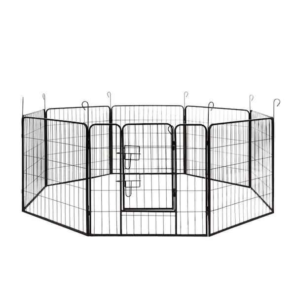 Peticare 32 x 32 in. Heavy Duty Pet Playpen Dog Kennel Pen Exercise Cage Fence - 8 Panel - PE2519263