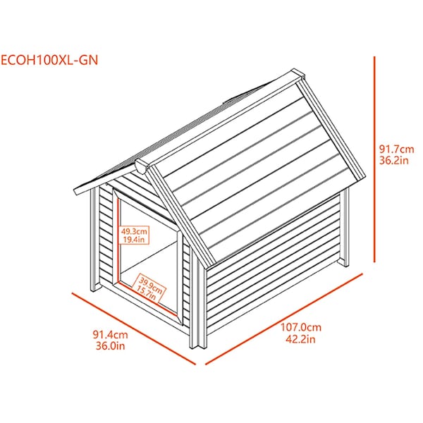 New Age Pet Bunkhouse Dog House   X Large - ECOH105XL