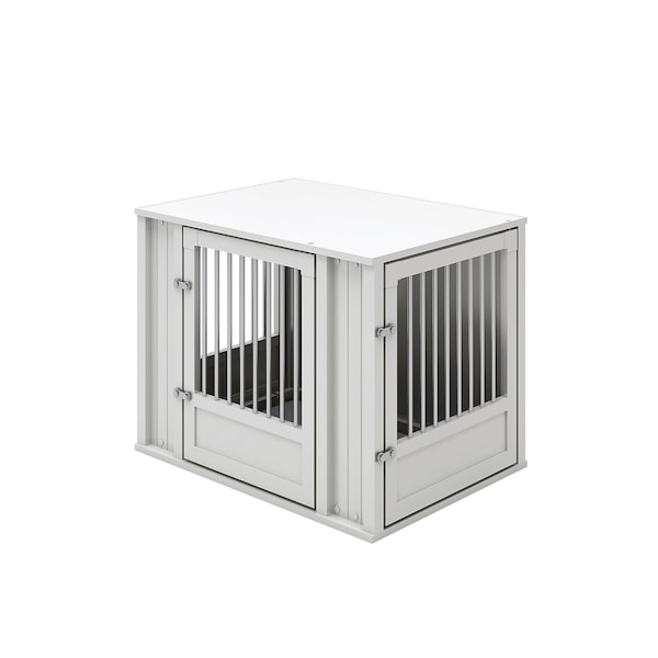 New Age Pet Flexidoor Pet Crate, Antique White, M - EHDFX62-04M