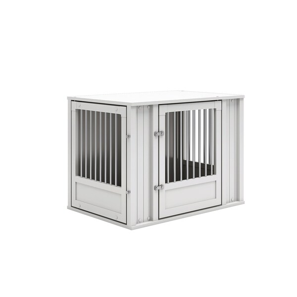 New Age Pet Flexidoor Pet Crate, Antique White, M - EHDFX62-04M
