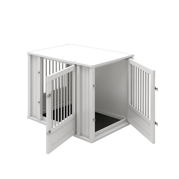 New Age Pet Flexidoor Pet Crate, Antique White, M - EHDFX62-04M